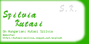 szilvia kutasi business card